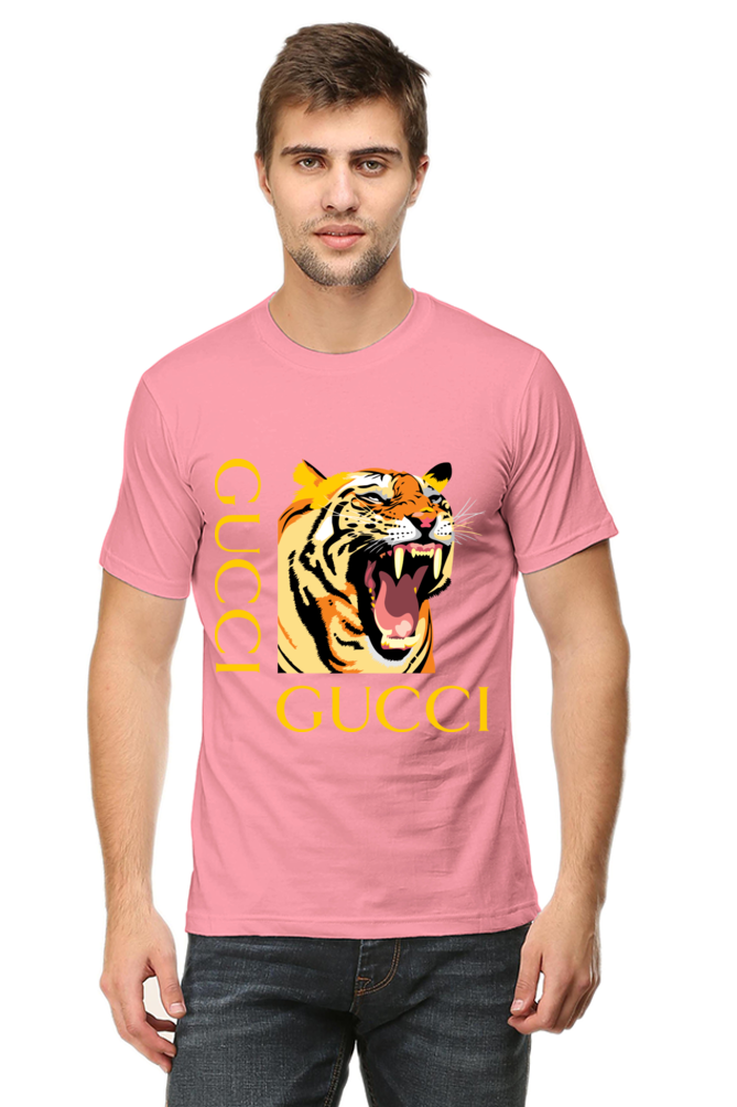 Classic Male Round Neck Half Sleeve Purple T-Shirt – Stylish & Comfortable